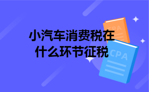 小汽车消费税在什么环节征税