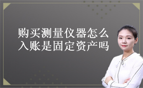 购买测量仪器怎么入账是固定资产吗