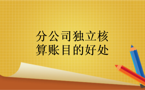分公司独立核算账目的好处
