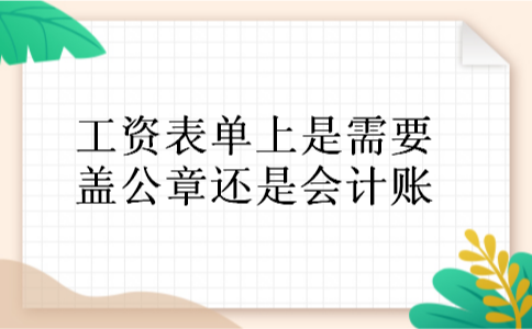 工资表单上是需要盖公章还是会计账 工资表单上是需要盖公章还是会计账