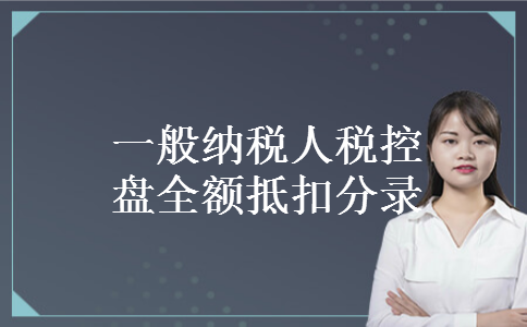 一般纳税人税控盘全额抵扣分录