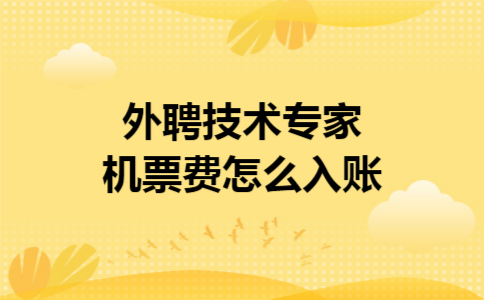 外聘技术专家机票费怎么入账