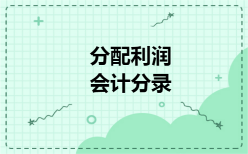 分配利润会计分录 分配利润会计分录