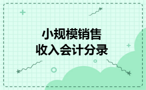 小规模销售收入会计分录