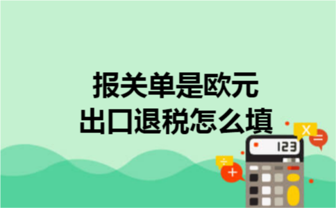 报关单是欧元出口退税怎么填
