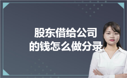股东借给公司的钱怎么做分录