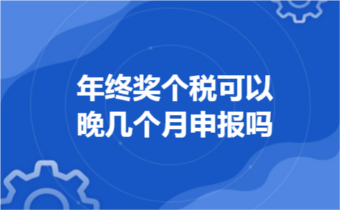 年终奖个税可以晚几个月申报吗 年终奖个税可以晚几个月申报吗