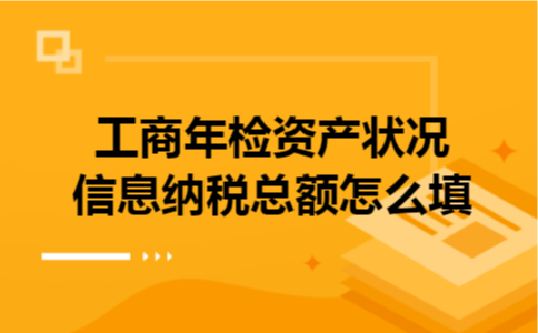 工商年检资产状况信息纳税总额怎么填