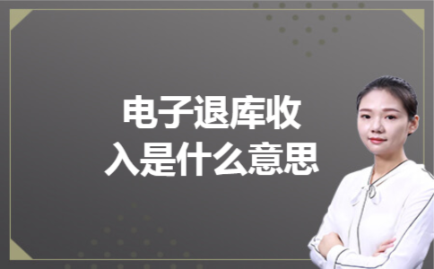  电子退库收入是什么意思