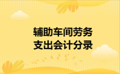 辅助车间劳务支出会计分录