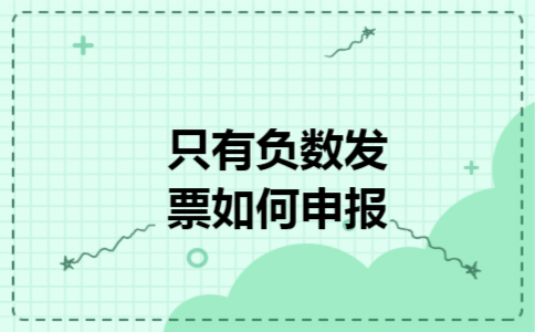 只有负数发票如何申报